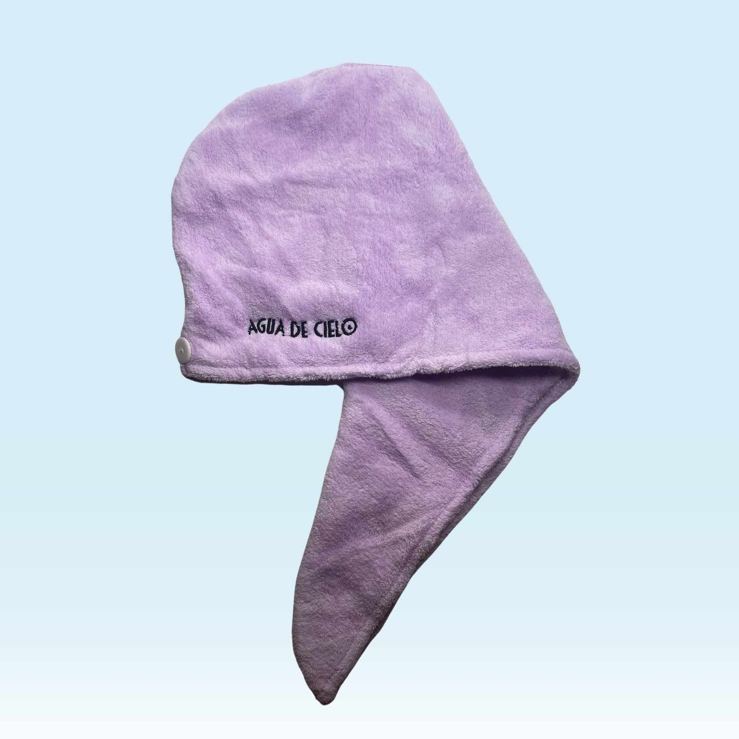 purple microfiber hair towel by agua de cielo 