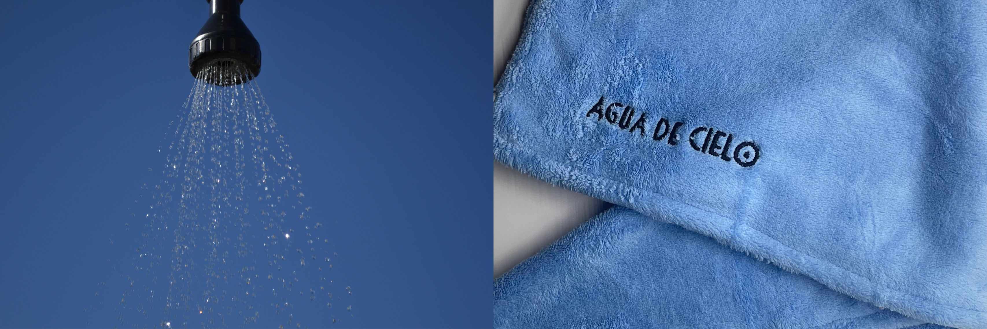 microfiber hair towel by agua de cielo