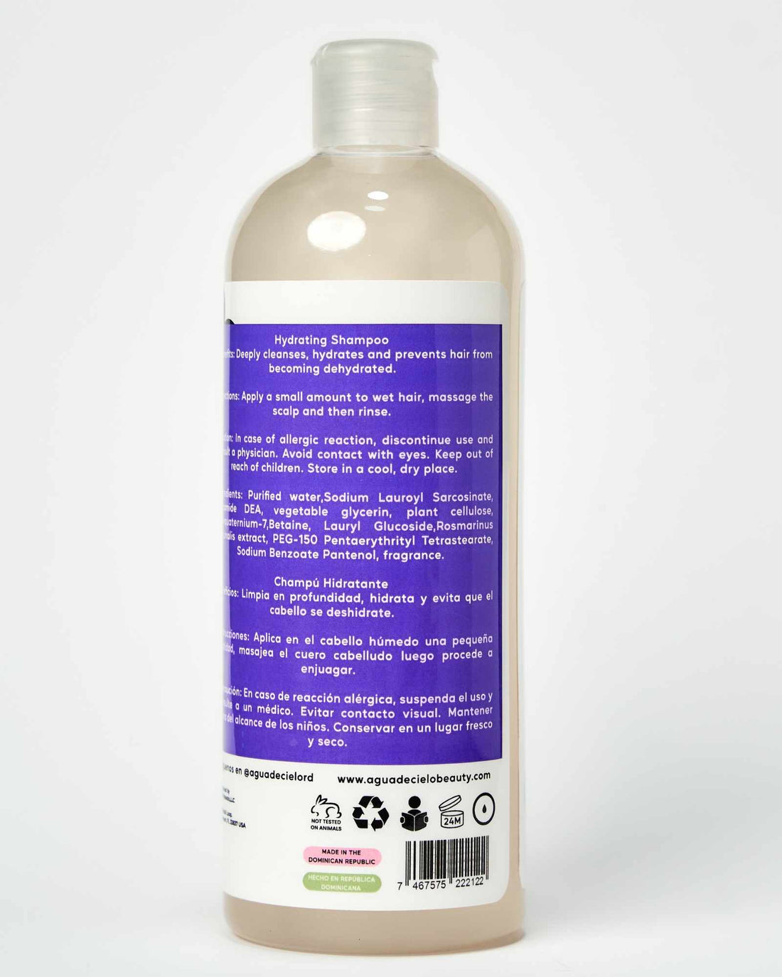 agua de cielo recover me organic shampoo for color treated hair